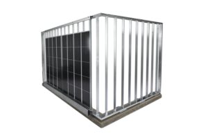 Geländer mit Solarpaneelen, Solargeländer